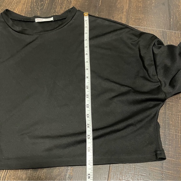 RomWe | Black crop long sleeve sweater - Picture 6 of 9